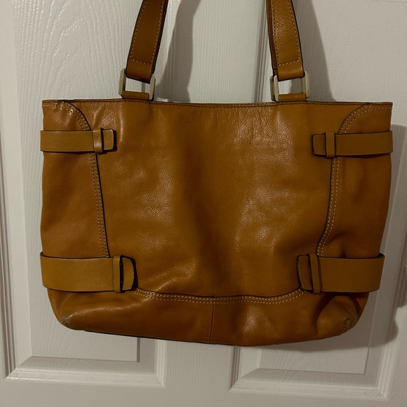 Michael Kors VintageCarmel Leather Buckle Belted Tote Satchel
Handbag - Picture 7 of 11